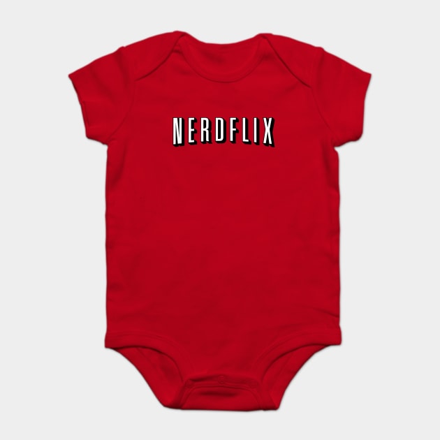 Nerd Netflix – Nerdflix Funny Quarantine Baby Bodysuit by vonHeilige